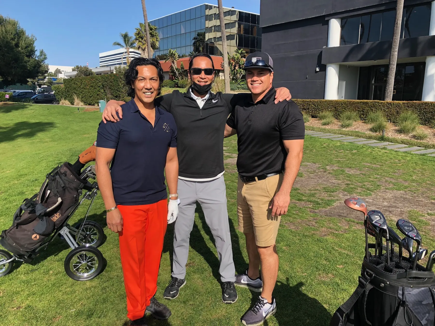 Joseph Ungoco with community members outdoors